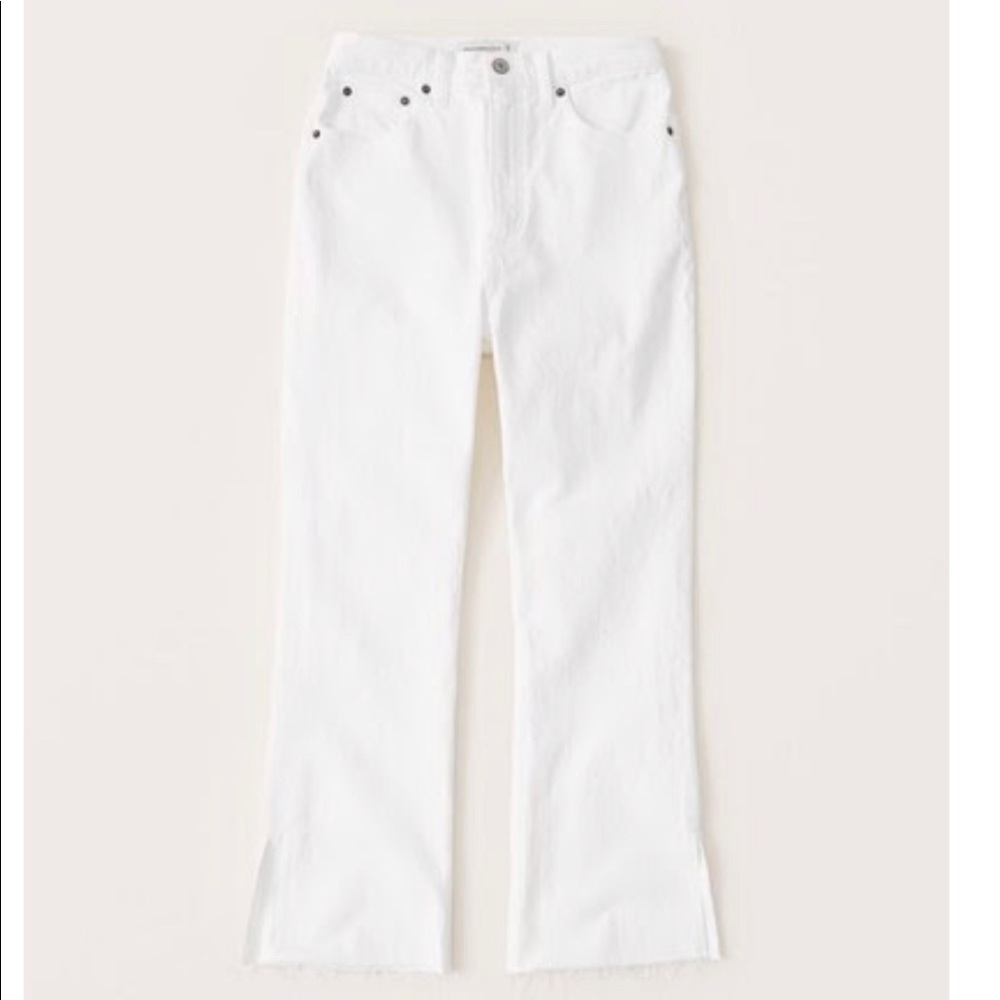 Abercrombie & Fitch White kick flare jeans